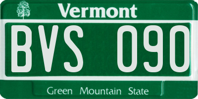 VT license plate BVS090