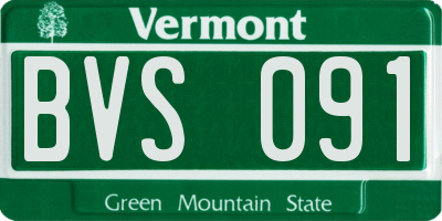VT license plate BVS091