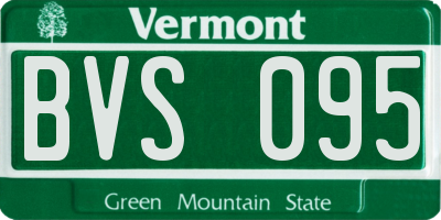 VT license plate BVS095