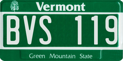 VT license plate BVS119