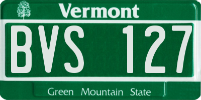 VT license plate BVS127