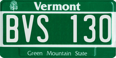 VT license plate BVS130