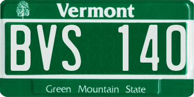 VT license plate BVS140