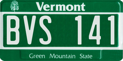 VT license plate BVS141
