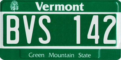 VT license plate BVS142
