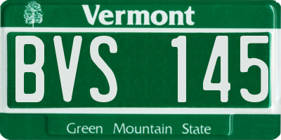 VT license plate BVS145