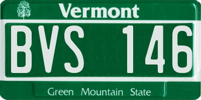 VT license plate BVS146