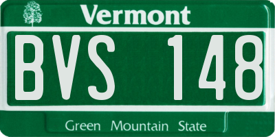 VT license plate BVS148