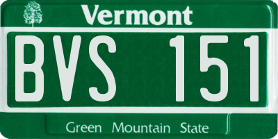 VT license plate BVS151