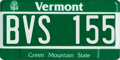VT license plate BVS155