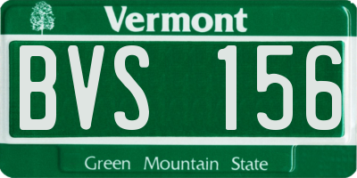 VT license plate BVS156