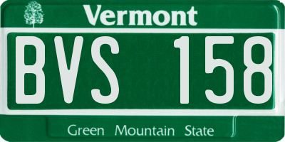 VT license plate BVS158