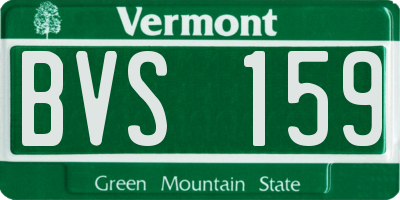 VT license plate BVS159