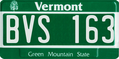 VT license plate BVS163