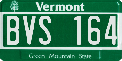 VT license plate BVS164