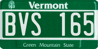 VT license plate BVS165