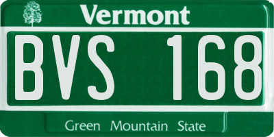 VT license plate BVS168