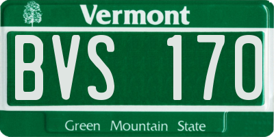 VT license plate BVS170