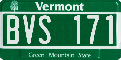 VT license plate BVS171