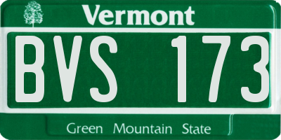 VT license plate BVS173