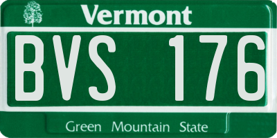 VT license plate BVS176