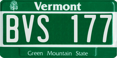 VT license plate BVS177