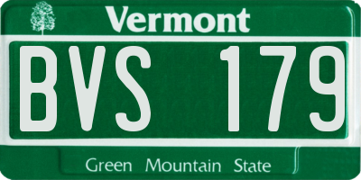 VT license plate BVS179