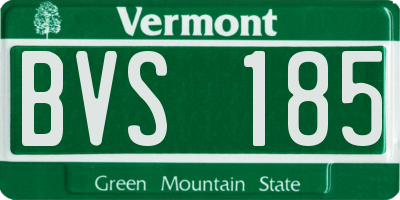 VT license plate BVS185