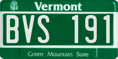 VT license plate BVS191