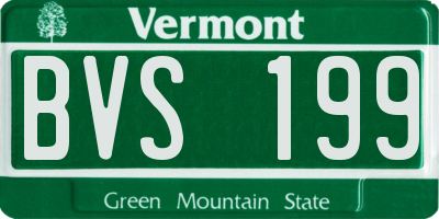 VT license plate BVS199