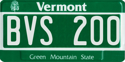 VT license plate BVS200