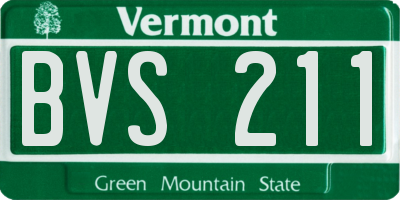 VT license plate BVS211