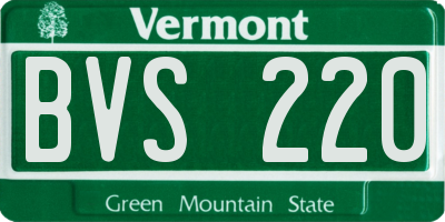 VT license plate BVS220