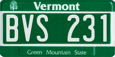 VT license plate BVS231