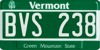 VT license plate BVS238