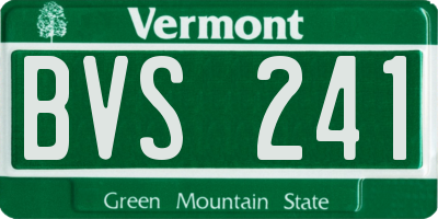 VT license plate BVS241