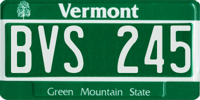 VT license plate BVS245
