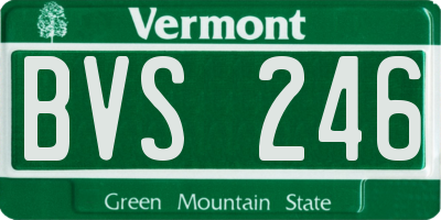 VT license plate BVS246