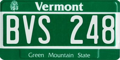 VT license plate BVS248