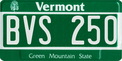 VT license plate BVS250