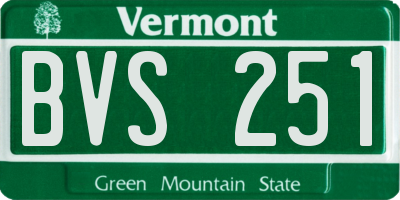 VT license plate BVS251