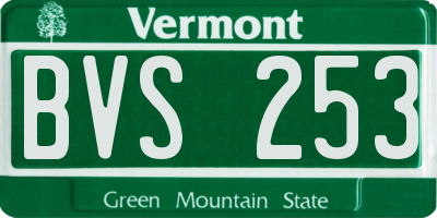 VT license plate BVS253