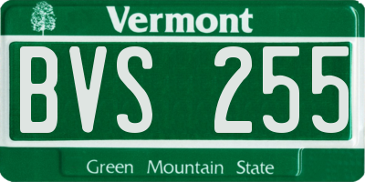 VT license plate BVS255