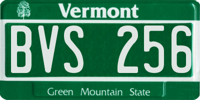 VT license plate BVS256