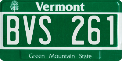 VT license plate BVS261