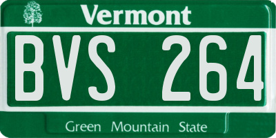 VT license plate BVS264