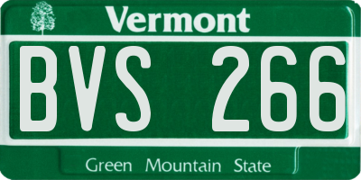 VT license plate BVS266