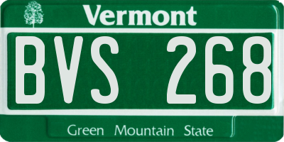 VT license plate BVS268