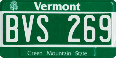VT license plate BVS269