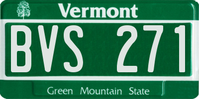 VT license plate BVS271